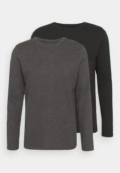 Pier One 2 Pack - Longsleeve - Dark Grey/Black -Pier One Verkoopwinkel 007c88127656457c8f19869283e98031