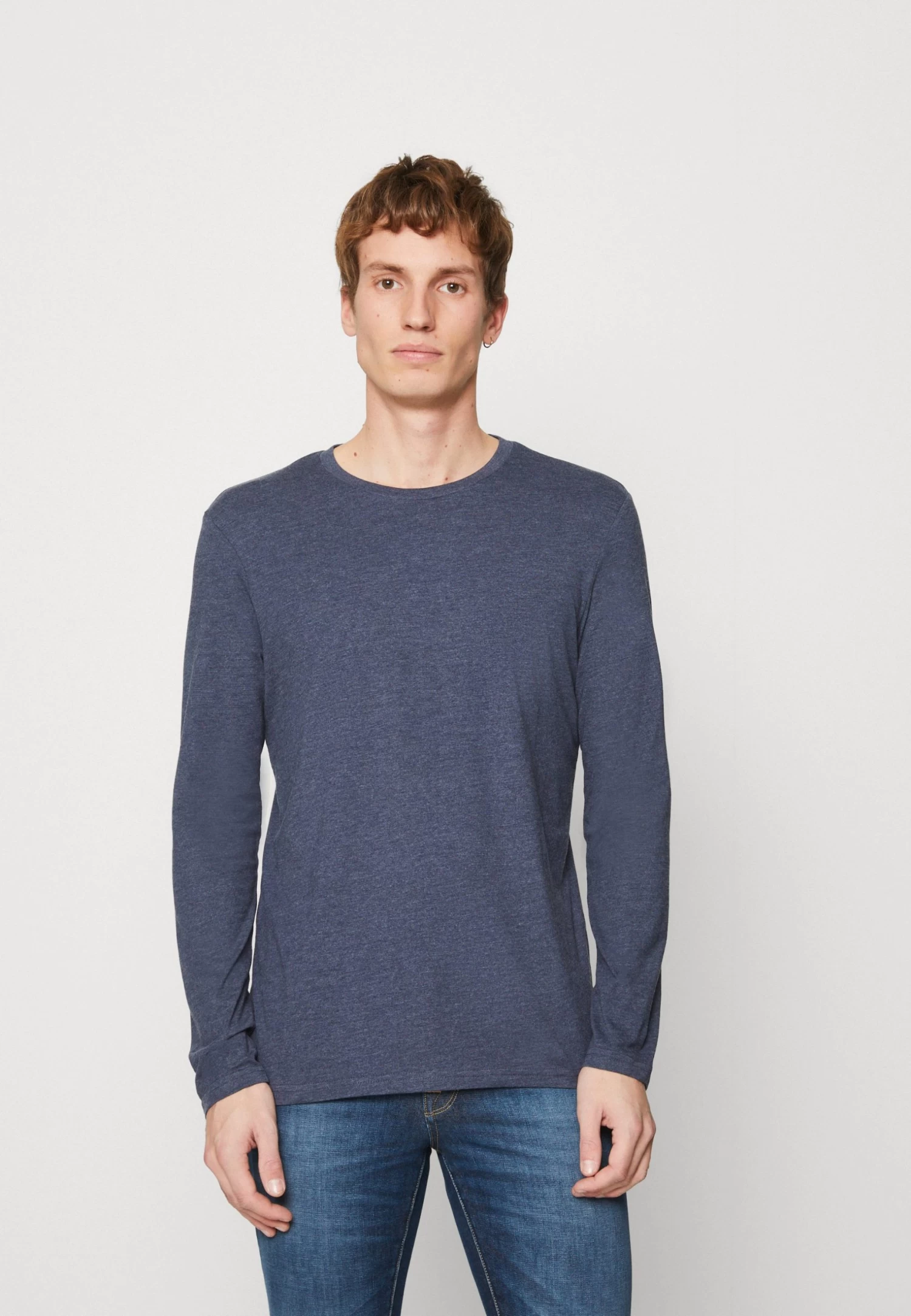 Pier One Longsleeve - Mottled Dark Blue/Light Brown/Off-White 5 Pier One Longsleeve - Mottled Dark Blue/Light Brown/Off-White - Afbeelding 5