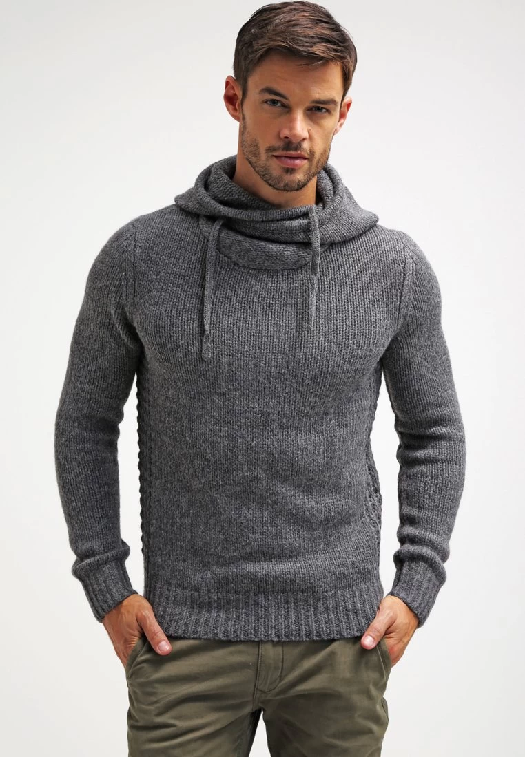 Pier One Hoodie - Dark Grey Melange 1 Pier One Hoodie - Dark Grey Melange