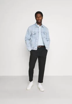 Pier One Tricolore Trim- Poloshirt - Light Blue