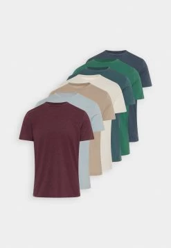 Pier One 7 Pack - T-Shirt Basic - Blue/Mottled Bordeaux/White -Pier One Verkoopwinkel 40238aec486841c1aa91cee1f0bc607e