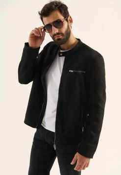 Pier One Imitatieleren Jas - Black