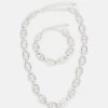 Pier One Set Unisex - Ketting - Silver-Coloured