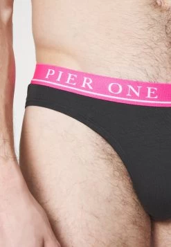 Pier One Branded Waistband Briefs 3 Pack - Slip - Black -Pier One Verkoopwinkel 5e810e5c70554e669daddd4114c5752f