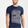 Pier One T-Shirt Print - Dark Blue/White