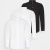 Pier One 3 Pack - Zakelijk Overhemd - White/White/Black