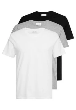 Pier One 3 Pack- T-Shirt Basic - White/Black/Light Grey -Pier One Verkoopwinkel 6bfa49ac23d34d11869dc6bfe2e89626
