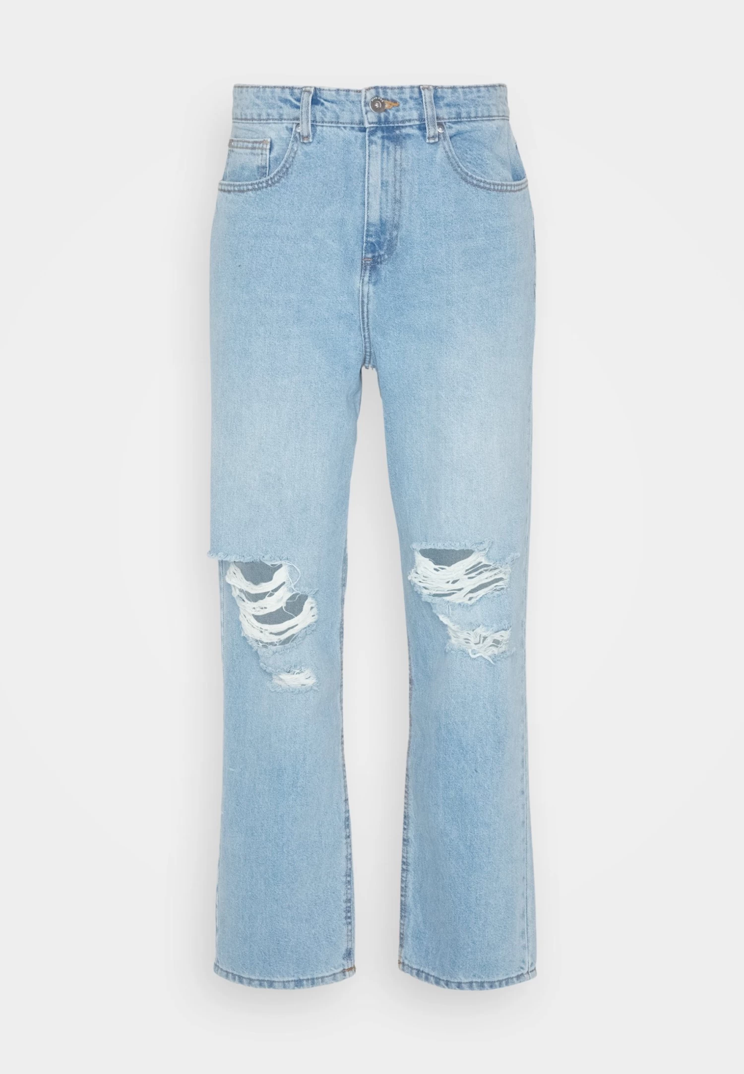 Pier One Distress On Knees - Relaxed Fit Jeans - Light Blue Denim 5 Pier One Distress On Knees - Relaxed Fit Jeans - Light Blue Denim - Afbeelding 5