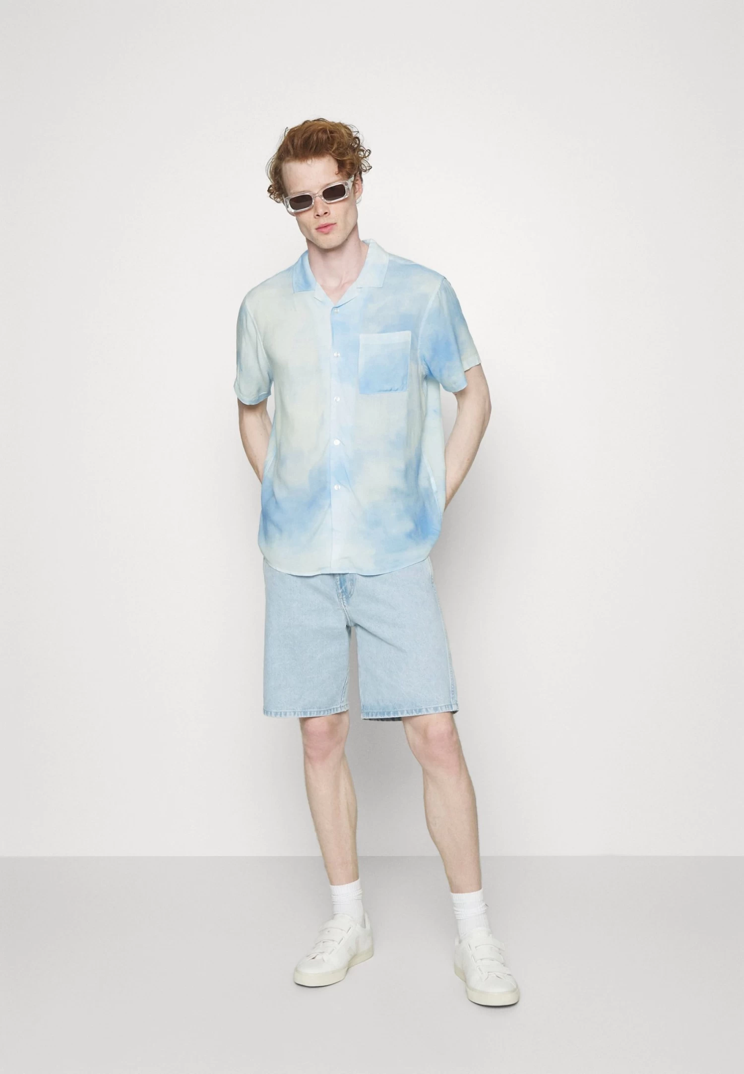 Pier One Overhemd - White/Light Blue 2 Pier One Overhemd - White/Light Blue - Afbeelding 2