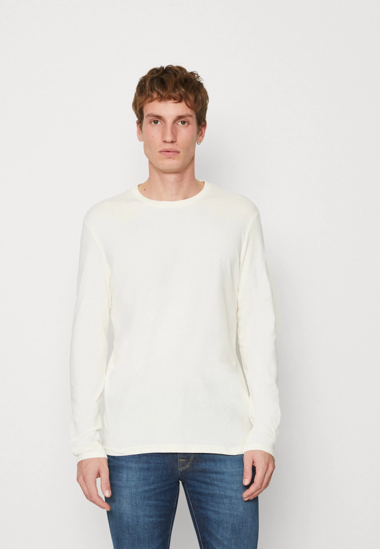 Pier One Longsleeve - Mottled Dark Blue/Light Brown/Off-White 2 Pier One Longsleeve - Mottled Dark Blue/Light Brown/Off-White - Afbeelding 2