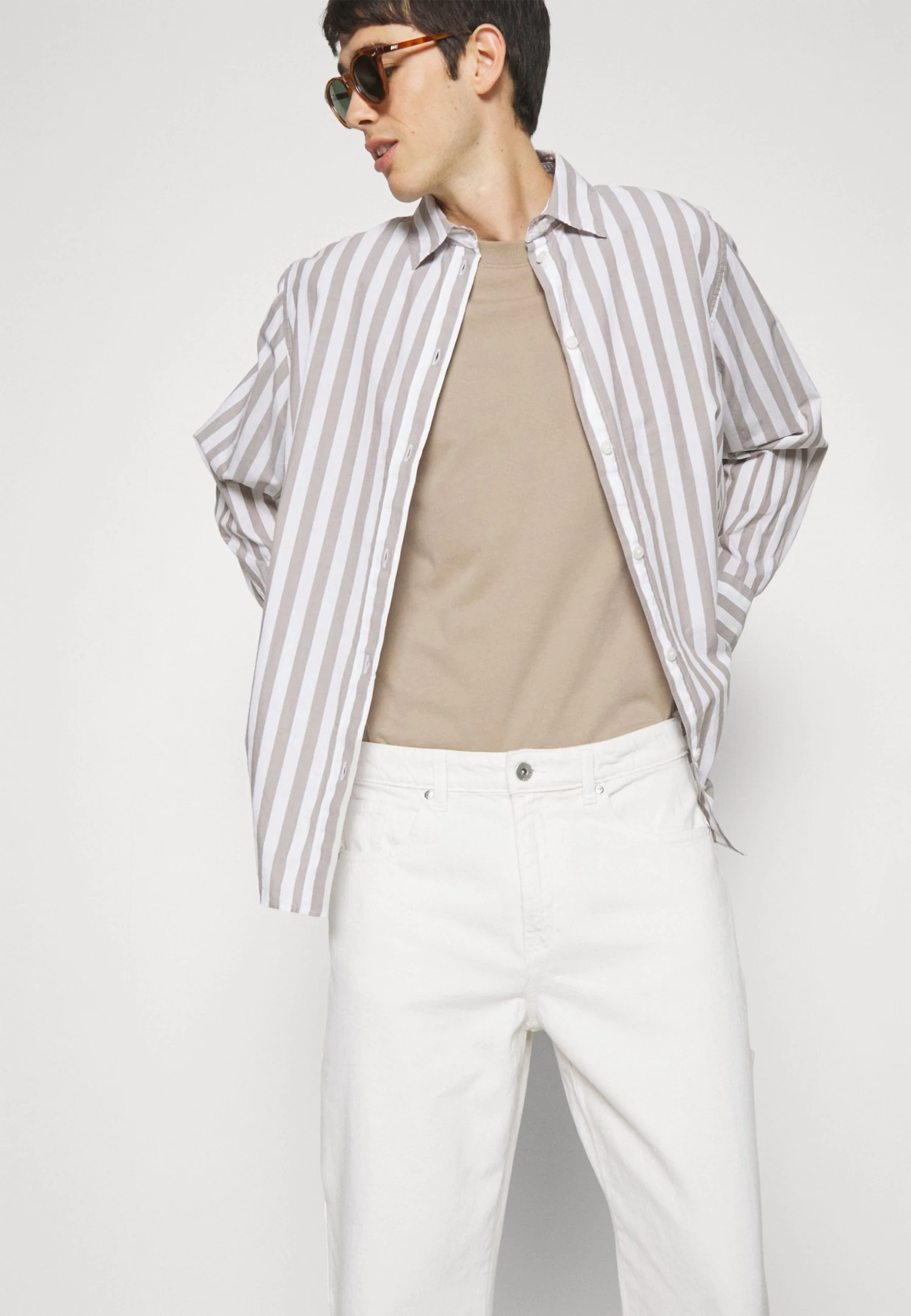 Pier One Carpenter Colored Twill- Straight Leg Jeans - Off-White 4 Pier One Carpenter Colored Twill- Straight Leg Jeans - Off-White - Afbeelding 4