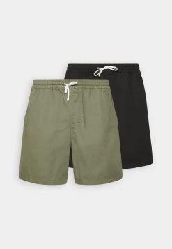 Pier One 2 Pack - Shorts - Olive/Black -Pier One Verkoopwinkel 8f4f659af78442c185d8dbca74fb1591