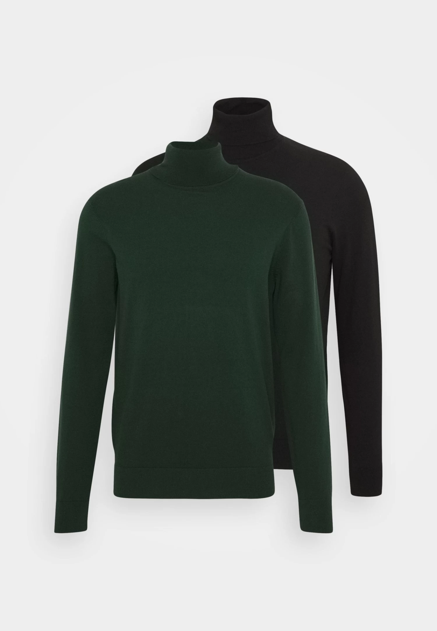 Pier One 2 Pack - Basic Turtleneck - Trui - Black/Dark Green 5 Pier One 2 Pack - Basic Turtleneck - Trui - Black/Dark Green - Afbeelding 5