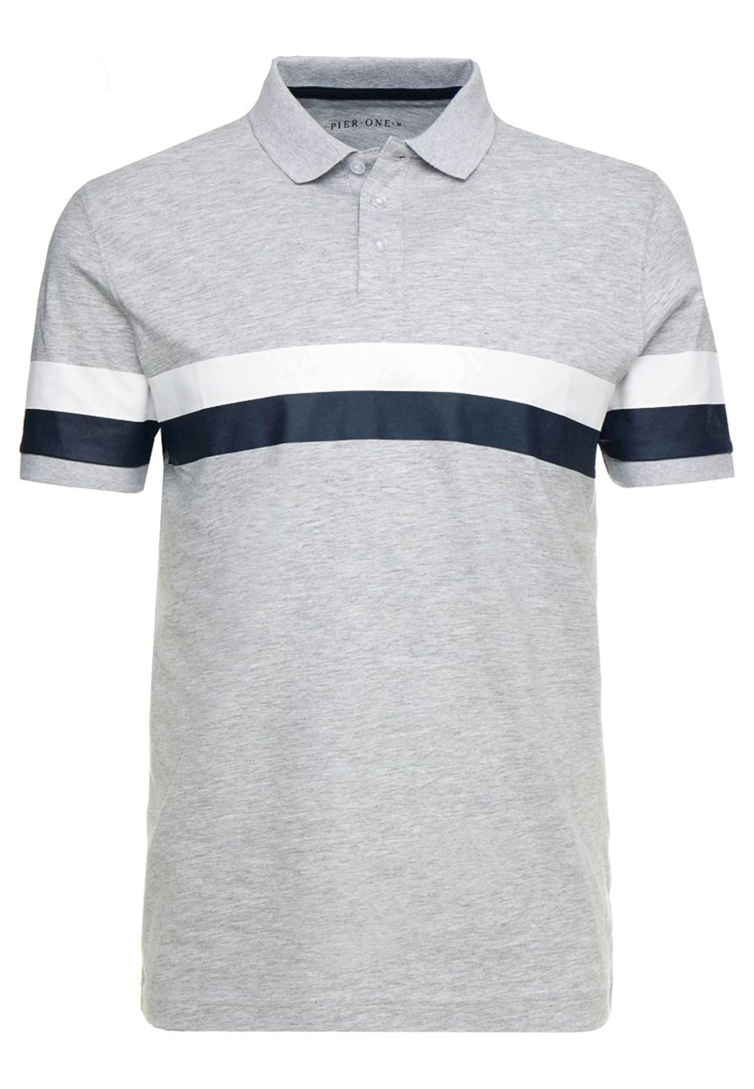 Pier One Poloshirt - Mottled Light Grey 5 Pier One Poloshirt - Mottled Light Grey - Afbeelding 5