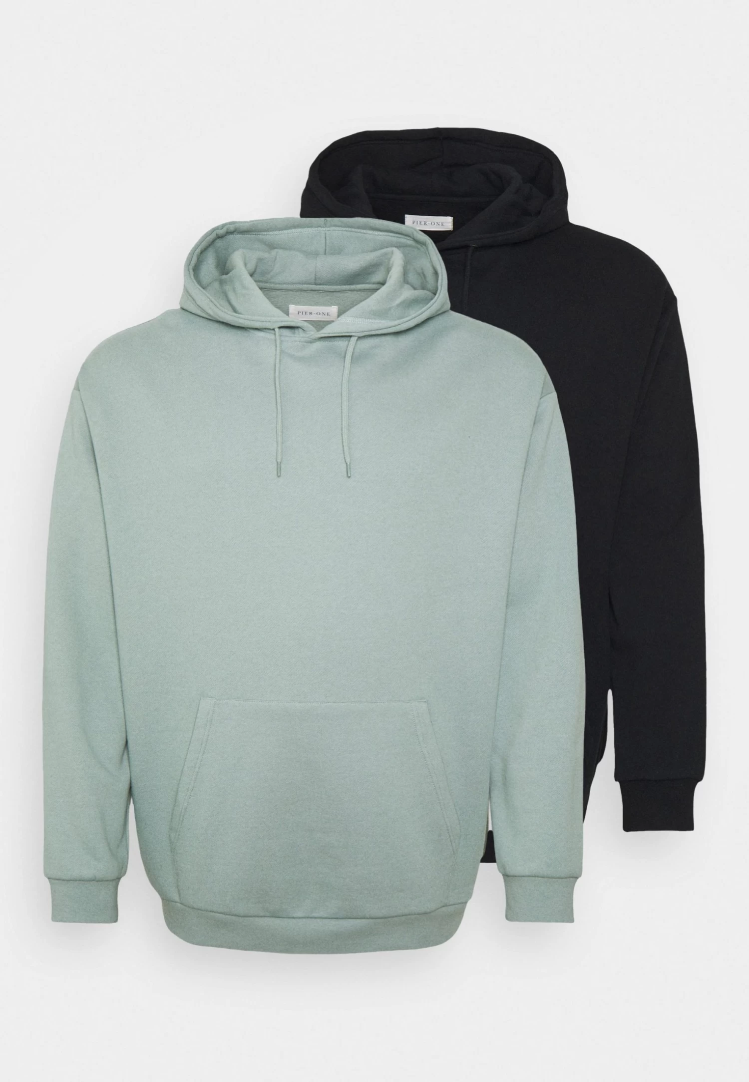 Pier One 2 Pack- Hoodie - Black/Green 1 Pier One 2 Pack- Hoodie - Black/Green