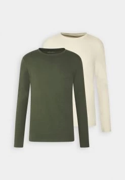 Pier One 2 Pack - Longsleeve - Off-White/Dark Green -Pier One Verkoopwinkel 9c9be42cf4404e85bbbe9c7022e4cedf