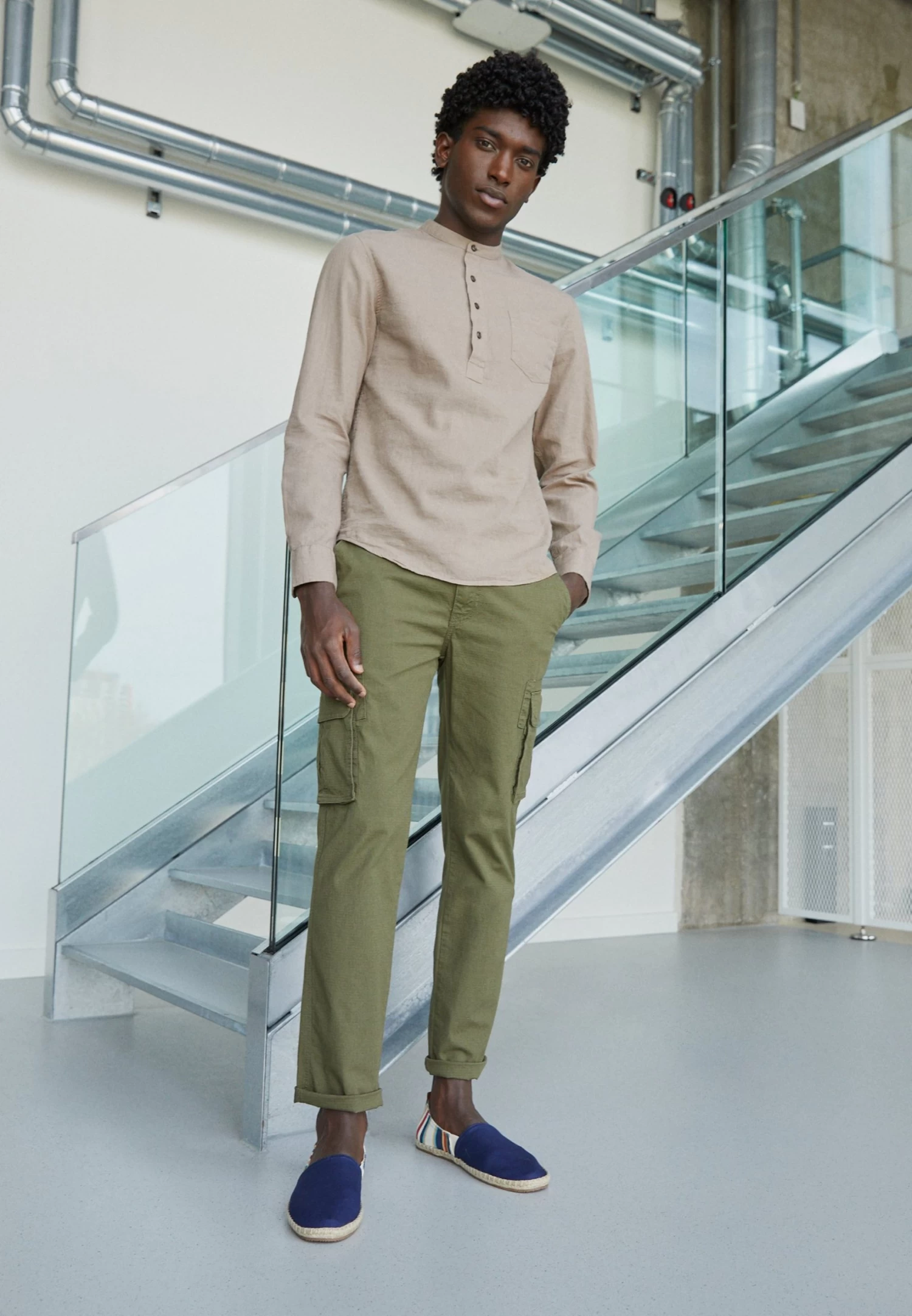 Pier One Cargobroek -Olive 1 Pier One Cargobroek -Olive