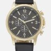 Pier One Unisex - Chronograaf - Black/Gold-Coloured