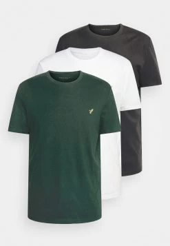 Pier One 3 Pack - T-Shirt Basic - White, Black, Dark Green -Pier One Verkoopwinkel cb0ef94bb9d04e7684206d4a10c4d311