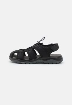 Pier One Leather - Outdoorsandalen - Black