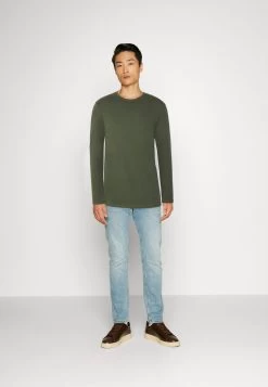 Pier One 2 Pack - Longsleeve - Off-White/Dark Green