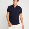 Pier One Tricolore Trim- Poloshirt - Dark Blue