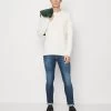 Pier One Longsleeve - Mottled Dark Blue/Light Brown/Off-White