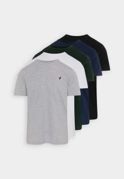 Pier One 5 Pack - T-Shirt Basic - White/Ark Green/Blue -Pier One Verkoopwinkel ec9f5ea8a1c14a7d833423c8e43ff5c2