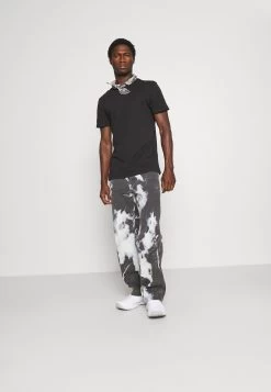 Pier One 3 Pack - T-Shirt Basic - Black/Mottled Dark Grey/Bordeaux