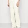 Pier One Drawcord Trousers Linen Blend - Broek - White